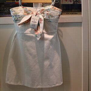 ZARA New Woman Off-Shoulder Printed Scarf Short Dress — NWT